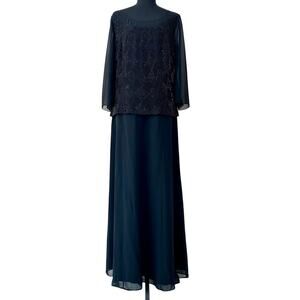 Caterina Evening Elegant Beaded Chiffon Maxi dress formal mother of the bride 14